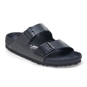 Birkenstock Black Leather Two-Strap Arizona Men's Sandals